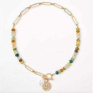 Gold and Multicolor Beaded Necklace
